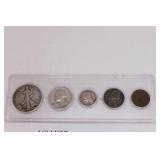 1945 Birth Year 5 Coin Set