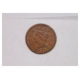 1847 Large One Cent Coin