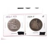 1853 O & 1854 O Seated Liberty Half Dollars