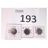 1866 Shield Nickels, One No Date Shield Nickel
