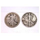 1941 & Slick Walking Liberty Silver Half Dollar