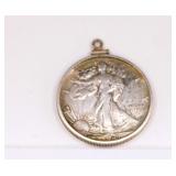 1943 Walking Liberty Half Dollar Pendant