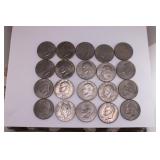 Twenty Kennedy One Dollar Coins