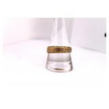 14K-P Yellow Gold Circular Engraved Band Ring