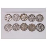 1942 Mercury Dimes