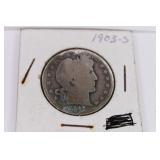 1903 S Silver Barber Half Dollar Coin