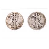 1944 & 1945 Walking Liberty Silver 1/2 Dollars