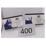 2001 & 2002 US State Mint Quarters Proof Sets