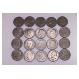 Twenty Eisenhower One Dollar Coins