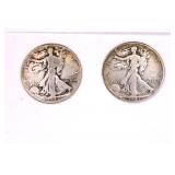 1941-S & 1942 Walking Liberty Silver Half Dollars