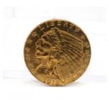 1915 Indian Head Gold $2.50 Quarter Eagle