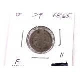 1865 Three Cent Nickel Silver Coin