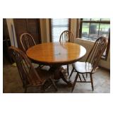 Oak Dining Table & 4 Chairs