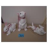 Set of Ceramic Bunnies