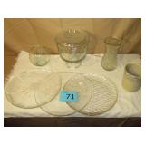 Glass Items & Small Crock