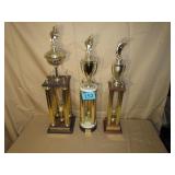 Three Vintage Large Fish Trophies