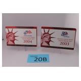 2003 & 2004 U.S. Mint Silver Proof Sets