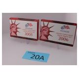 2005 & 2006 U.S. Mint Silver Proof Sets
