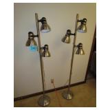 Two Stand Up Directional Floor Lamps