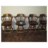 4 Heavy Duty Matching Swivel Bar Stools