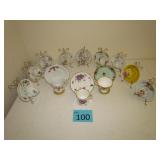 Collection of Fine China Cups and Saucers