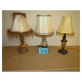 Three Small Lamps