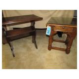 Side Table with Pull Out / Magazine Holder