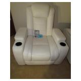 Ashley Signature White Leather Reclining Chair
