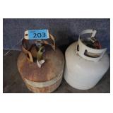Two Empty Propane Tanks