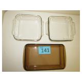 Pyrex & Fire King Glass Baking Dishes