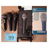 Three Microphones, Samson, EV, Cobalt