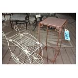 Two Piece Wrought Iron Outdoor Yard Art