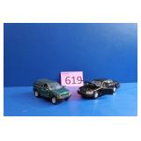 Welly 1999 Ford Crown Vic / Newray Jeep Cherokee