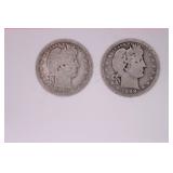 1898 & 1899 Barber Quarters