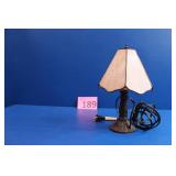 11" Mini Tiffany Slag Glass Lamp