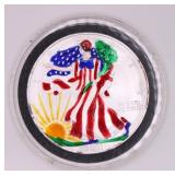2001 Colorized Unc. American Silver Eagle Dollar