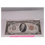 1934A $10 Brown Seal Note WWII Emergency Issue