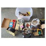 Two Roofing Hammers, Lawn Border, Tape Measure