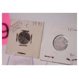 1876 & 1891 Seated Liberty Dimes