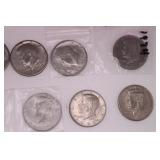 Ten Kennedy 1/2 Dollars