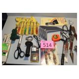 Box of Tools, Nut Drivers, Putty Knives, Plum Bob,