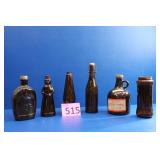 Amber Glass Vintage Bottles