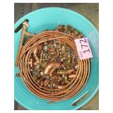 Tub Full of Copper Fittings & Tube