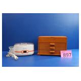 Wood Jewelry Chest/Ultrasonic Cleaner