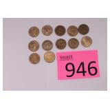 12 Presidential $1 Coins