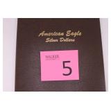 Book Collection of American Eagle Silver Dollars