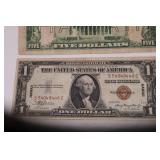 1934A $5 Brown Note, 1935A $1 Brown Note