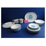 Corelle Blue Rose Dish Set
