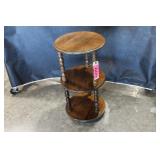 Three Tier Wood Accent Table