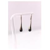 Sterling Silver 925/Amethyst Drop Pierced Earrings